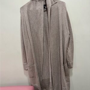 Cozy Beige Open-Front Sweater